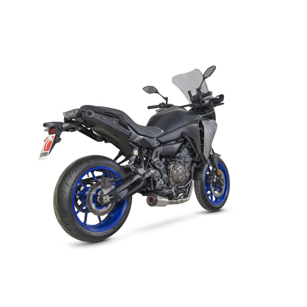 Scorpion Exhaust Yamaha Tracer 7 2020 - 2023 Red Power Full System Brushed Stainless Steel Sleeve